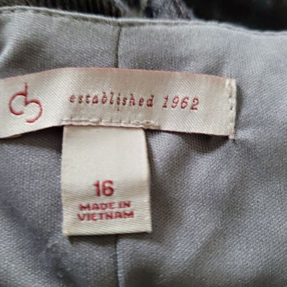 Womens Dressbarn Dress Whimsigothic Goblincore Witchcore Dark Scroll Print Sz 16 - Picture 6 of 8